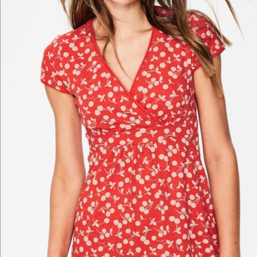 Like New Boden Cherry Print Dress 8